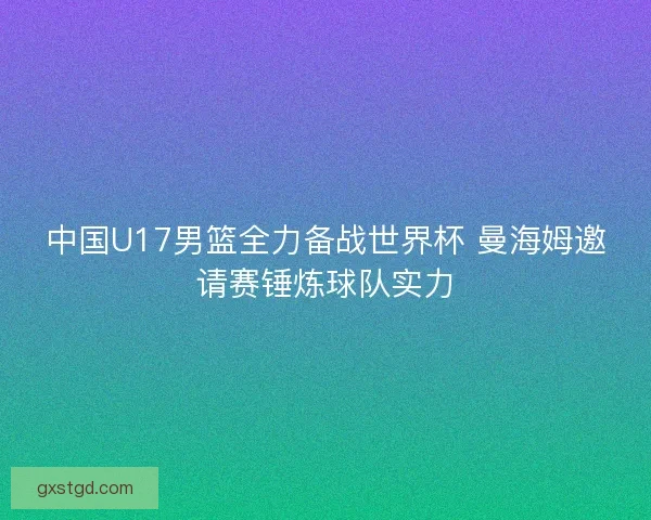 中国U17男篮全力备战世界杯 曼海姆邀请赛锤炼球队实力